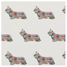 an image of a pattern with a dog on it's back and some squares in the background