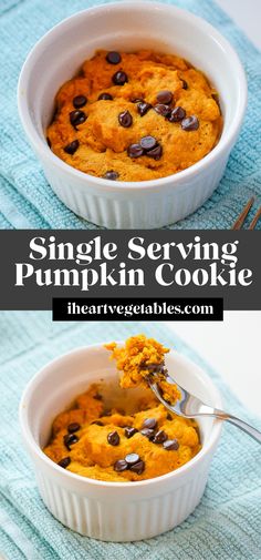 a close up of a bowl of pumpkin cookie