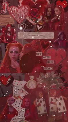 a collage of images with hearts, cards and other things on them that are all over the place