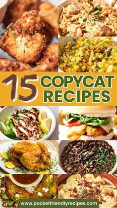 15 copycat recipes that are great for any type of meal or appetizer