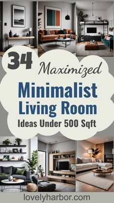 Small Space, Big Impact: 34 Minimalist Living Room Ideas For Every Apartment Living Room Decor For Small Space, Living Room Without Carpet, Decorating Small Spaces Living Room, Hidden Wall Bed, Minimalist Living Room Ideas, Decluttering Tips, Small Studio Apartment, Apartment Organization, Living Room Decor Ideas