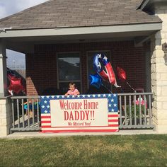 Welcome Home Daddy Military Banner Deployment Homecoming | Etsy Homecoming Banner, Welcome Home Banner, Welcome Home Banners, Military Signs