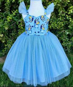 Blue Tulle Dress, Dog Summer, Halloween Romper, Blue Cartoon, Soft Milk, Girls Tulle Dress, Baby Girl Shorts, Baby Skirt, Blue Tulle