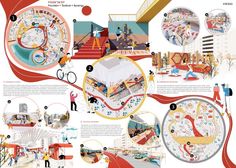 an illustrated map shows the various activities that people can do in their home and office