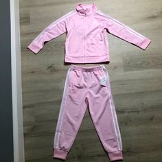 New With Tag Adidas Girls Zip Front Classic Tricot Jacket And Joggers Set Color: Pink Size: 5 2 Piece Set Joggers Set, Adidas Pink, Adidas Girl, Pink Adidas, Jogger Set, 2 Piece Set, Matching Sets, 2 Piece, Kids Shop