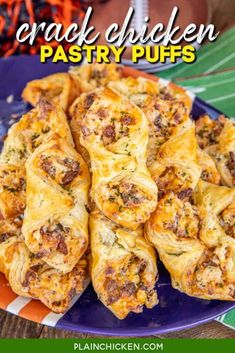 Chicken Pastry, Chicken And Pastry, Puff Pastry Chicken, Cream Cheese Sausage Balls, Chicken Puffs, Football Friday, Puff Pastry Appetizers, Pastry Appetizer, Chicken Appetizers