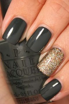 New Year's Nails Shape Nails, Nails Classy, Manicure Gel, Nails Polish, Nailed It, Opi Nails