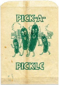 a piece of paper that has some type of food on it with the words pickpap