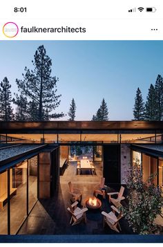 an image of a house that looks like it has been built into the ground and is surrounded by trees