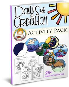 an activity pack for children to practice the days of creation