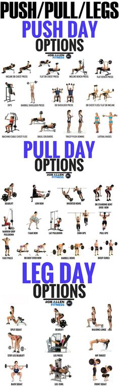 a poster with the words push pull - ups, push - up and push - down options