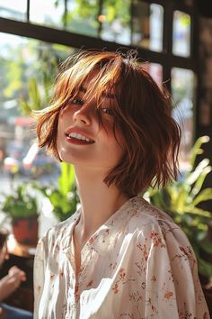 Discover the ultimate in modern elegance with this chic short hairstyle women adore. Featuring playful choppy layers, this look adds volume and texture, making it a perfect choice for those seeking a fresh style that’s both low-maintenance and attention-grabbing. Effortlessly versatile, it can be dressed up or down for any occasion, ensuring you always feel fabulous. Explore this trend today! Choppy Layers, Trending Today, Hair Cut, The Trend, Trendy Hairstyles