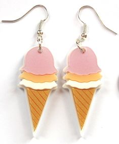 Ice Cream Earrings by sourcherrycouk on Etsy