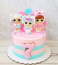 18th Birthday Cake Designs, Money Birthday Cake, Doll Birthday Cake, 6th Birthday Cakes, Disco Birthday Party, Surprise Cake, 18th Birthday Cake