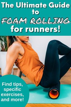 A woman foam rolling on a mat. Foam Rolling For Runners, Benefits Of Foam Rolling, Foam Rolling Exercises, Exercises For Runners, Running Training Plan, Dynamic Warm Up, Healthy Book, Foam Roller Exercises