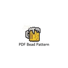 a mug of beer with the words pdf bead pattern