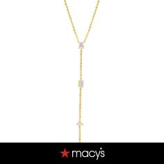 in stock Adjustable Y-shape Necklace With Adjustable Chain, Adjustable Y-shape Necklace, Trendy Lariat Necklaces With Adjustable Length, Gold Necklace, Pick Up, In Store, Buy Online, Stone, Free Shipping