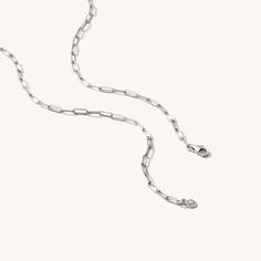 Link length 0.23" | 6mm Link width 0.08" | 2.1mm Link thickness 0.001" | 0.4mm Product ID 691 Paper Clip Necklace, Boyfriend Necklace, Paper Clip, Silver Necklaces, Ring Shopping, Ring Earrings, Necklaces Bracelets, Solid Gold, Silver