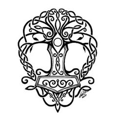 an image of a celtic tree of life tattoo design