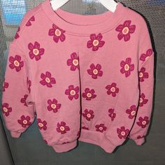 Baby Girl Sweatshirt Size 12-18 Months Never Worn (Washed In Dreft) *Smoke And Pet Free Home* Cute Sweatshirt For Spring Playwear, Playful Pink Sweatshirt For Playtime, Pink Fall Playwear Top, Pink Long Sleeve Sweater For Playtime, Pink Long Sleeve Tops For Playtime, Pink Cotton Sweater For Playtime, Pink Tops For Playtime In Fall, Pink Cotton Sweater, Pink Tops For Playtime During Fall