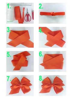 step by step instructions to make an origami bow