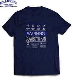 *Order by December 8th to have this product by December 25th. Orders placed after Dec. 8th, my not reach its destination by Dec. 25th. Are you labeled as a Dallas Cowboys Fan? Not without this t-shirt you're not. It's made of a thicker, heavier cotton, but it's still soft and comfy. And the double stitching on the neckline and sleeves add more durability to what is sure to be a favorite!   * 100% ring-spun cotton * Sport grey is 90% ring-spun cotton, 10% polyester * Dark heather is 65% polyester, 35% cotton * 4.5 oz/y² (153 g/m²) * Pre-shrunk * Shoulder-to-shoulder taping * Quarter-turned to avoid crease down the center Dallas Cowboys Fan Cowboys Gear Cowboys Clothing Cowboys Shirts Blue Cotton T-shirt For Fan Events, Football Cowboys, Label Shirt, Cowboy Gear, Dallas Cowboys Fans, Cowboy Outfits, Cowboys Football, Cowboys Shirt, Unisex Tshirt