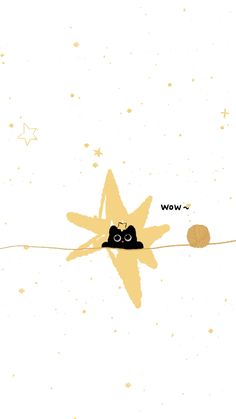 two cats sleeping on a string with stars