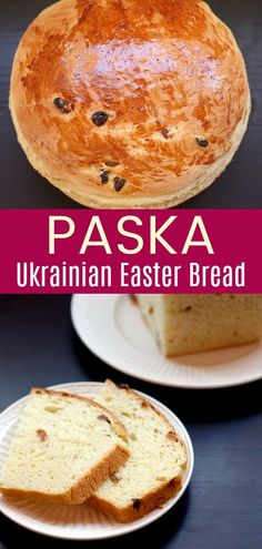 Paska (Ukrainian Easter Bread) - a slightly sweet egg bread with raisins. This Slovak recipe has been in my Eastern European family for generations.