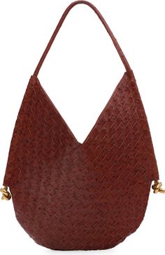 Bottega Veneta Medium Solstice Intrecciato Shoulder Bag | Nordstrom Modern Leather Shoulder Bag With Intrecciato Weave, Modern Formal Hobo Bag With Braided Handles, Formal Rectangular Hobo Bag With Braided Handles, Elegant Bucket Bag With Intrecciato Weave For Errands, Textured Tote Shoulder Bag For Travel, Textured Travel Tote Shoulder Bag, Rectangular Leather Hobo Bag With Intrecciato Weave, Modern Brown Woven Leather Hobo Bag, Versatile Leather Shoulder Bag With Intrecciato Weave