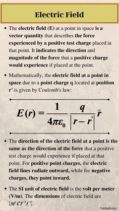 "Discover the dynamic realm of Electric Fields in physics! 🌟 Perfect for 12th-grade physics students, this pin delves into the fundamental concept of electric fields—how they're defined, calculated, and visualized. From Coulomb's law to the superposition principle, explore the intricacies of electric fields and their significance in understanding the behavior of charged particles. Let's illuminate the mysteries of electromagnetism together! #Physics #ElectricField #ScienceEducation" Electrical Circuit Symbols, Coulomb's Law, Engineering Basics, How To Study Physics, Physics Notes, Theoretical Physics