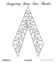 the star border is shown in black and white with text that reads,'stagging goose star border group b '