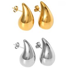 Teardrop Earrings Teardrop Earrings Gold, Gold Plates, Teardrop Earrings, Gold And Silver, Sale Items, Silver Plate, Silver Earrings, Silver Plated, 18k Gold