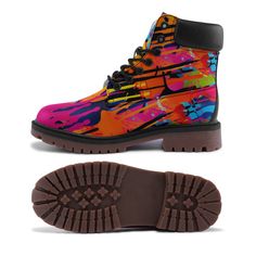 Waterproof Street Art Graffiti Combat Boots, Premium Lightweight Microfiber Leather Chukka Boots. Premium Microfiber Leather Construction: Experience the perfect blend of style and durability with our high-quality microfiber leather. This material not only gives the boots a sophisticated look but also ensures long-lasting wear. Advanced Waterproof Capabilities: Stay dry and comfortable with our boots' standard waterproof functionality. Perfect for rainy days or damp environments, these boots wil Etsy Inspiration, Leather Chukka Boots, Slip And Fall, Art Graffiti, Street Art Graffiti, Star Shirt, Wet And Dry, Outdoor Adventure, Rainy Days