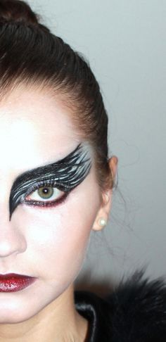 Perhaps a not so creepy version, and a little more subtle, for the birds? The Black Swan, Dance Makeup