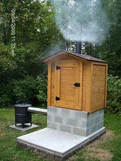 an outdoor smokehouse with the words diy smokehouse on it's side