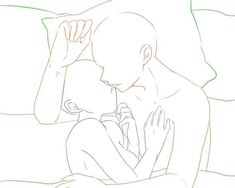 a drawing of a man and woman hugging each other