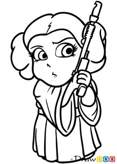 a cartoon character with a toothbrush in her hand