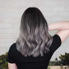 Shades Of Grey Hair, Balayage Hair Grey, Grey Ombre Hair, Ash Hair Color, Short Hair Color, Brown Blonde Hair, Hair Colours, Grey Hair Color, Ombre Hair Color