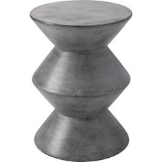 a small metal stool with two legs and a round top, on a white background