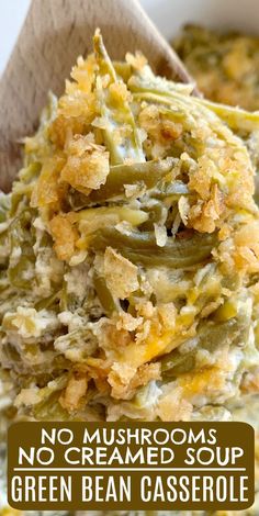 no mushrooms, no creamed soup green bean casserole is an easy and delicious side dish