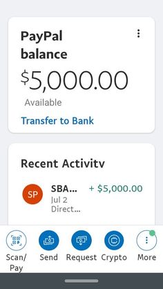 an iphone screen showing the pay balance and transfer to bank accounts, which are also available