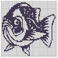 a cross stitch pattern with an image of a bird on it's back side