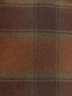 a brown and green plaid fabric