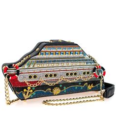 PRICES MAY VARY. Nautical Elegance: The Mary Frances Cruise Mode Beaded Ship Handbag is a majestic creation, meticulously hand-crafted to resemble a cruise ship. Its design is a chic nod to nautical adventures, making it the perfect accessory for those who dream of oceanic escapes. Comfortable and Stylish Wear: The non-removable chain strap with a padded shoulder ensures a comfortable and secure fit. It allows you to carry this unique handbag with ease and in style. Efficient Interior Organizati Funky Purses, Crossbody Phone Bag, Unique Handbag, Custom Handbags, Crayon Box