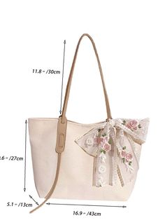 Bag For Love - Minimalist Twilly Scarf Decor Canvas Shopper Bag - Women Tote Bags Product Description Style Fashionable Color White Quantity 1 piece Strap Type Double Handle Pattern Type Plain Bag Size Large Type Shoulder Tote Bag Material Canvas Composition 100% Cotton Size Chart INCH CM Size Bag Width Bag Height Bag Length one-size 5.1 10.6 16.9 Size Bag Width Bag Height Bag Length one-size 13 27 43 Similar Products h2 { text-align: center; } .red-box { width: 100%; display: flex; flex-directi White Feminine Pouch Bag, Feminine Shoulder Bag For Spring Errands, White Feminine Tote Shoulder Bag, Feminine White Tote Shoulder Bag, Feminine Beige Rectangular Bag, Feminine Beige Shoulder Bag, White Canvas Bag With Removable Pouch For Spring, Elegant White Canvas Bag With Handles, Feminine Cream Bag For Shopping