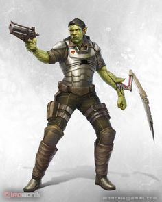 Spelljammer Ships, Half Orc, Cyberpunk Rpg, Alien Character, Alien Concept Art, Cyberpunk Character, Modern Fantasy, Superhero Design, Cyberpunk Art