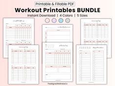 printable and fillable worksheet for the workout planner