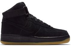 Casual Black Nike Air Force 1 With Gum Sole, Black Nike Air Force 1 With Gum Sole, Nike Shoes Girls, Nike Air Force 1 High, Air Force 1 High, Hype Shoes, Black Gums, Black Nike, Nike Sneakers