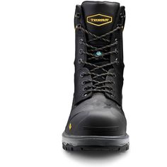 Terra Men's Gantry 8" Nano Composite Toe Waterproof Safety Work Boot -Black- 4NRQBK On Sale Now! This Item Ships FREE! Born from a need for 360 degrees of abrasion protection when there’s zero room for compromise, the Gantry is engineered to endure. Every inch has been designed to fend off the constant barrage of scrapes from heavy work—from the burly toe bumper to the TecTuff™ vamp. Under foot, the Vibram® FIRE ICE™ outsole provides superior traction and performance in high heat and sub-zero te Hard Working Man, Safety Work, Heavy Work, Simple Top, Work Boot, Work Safety, Work Boots, Black Boots, On Sale