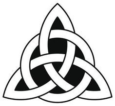 a black and white image of an celtic knot